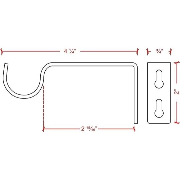 Ivilon Fixed Brackets for Curtain Rods 7/8 or 1 Inch Set of 2 Warm Gold - Picture 4 of 5